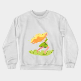 spring girl Crewneck Sweatshirt